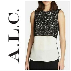 A.L.C. Lace Overlay Top 4